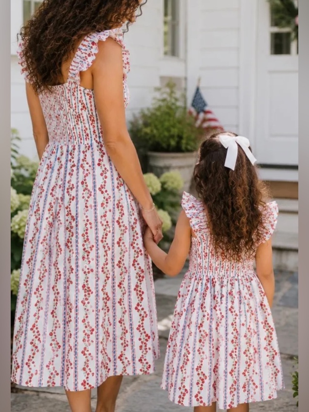 Lea Flutter Sleeves Strawberry Tomato Print Nap Dress L ( Hill House Home Ellie)